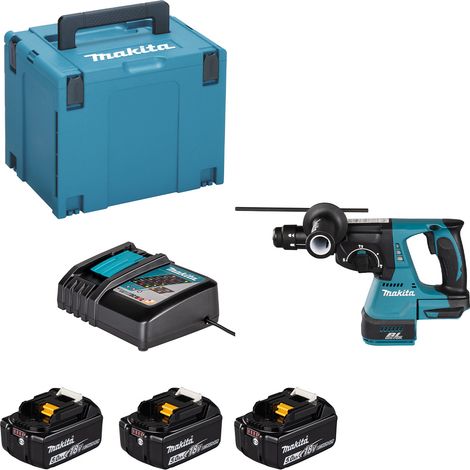 Perceuse à percussion sans fil Makita DHR243RT3J 18V 3x5Ah SDS+ 2J XPT BL mallette (1/4)