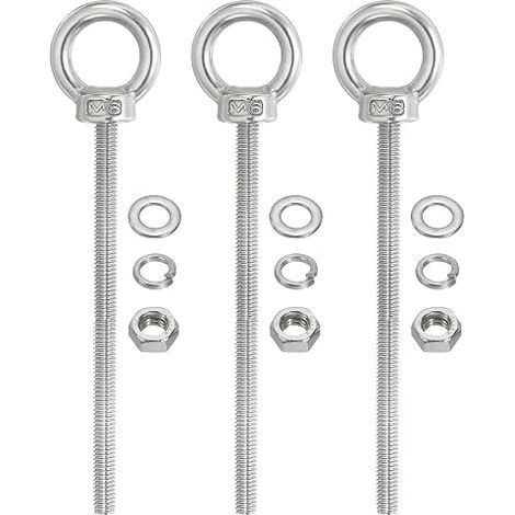 Eye Anchor Bolt M6 x 120mm Stainless Steel 304 with Nuts (1/5)