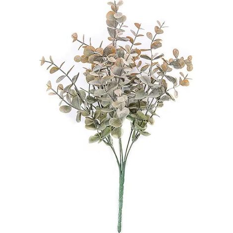Feuilles D'eucalyptus Artificielles - Faux Feuillage Vert 5 Branches - Décoration Intérieure Mariage Fêtes Bureau Maison - 1 Pièce (1/5)
