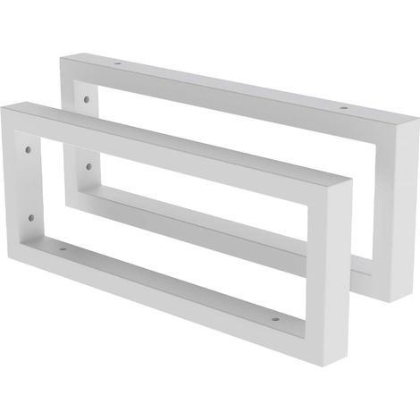 2 Morceaux de Support de Lavabo, Console Murale Rectangulaire en Fer, pour les Tables de Lavage des étagères D'évier, 40x15cm (WHITE) (1/5)