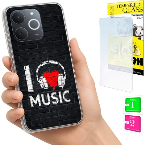 Funda para Realme Note 70T con cubierta trasera y cristal 9H. (1/5)