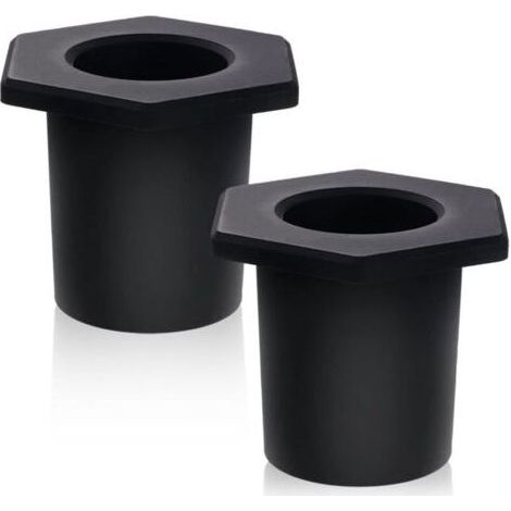 Pair Lntyq Lot de 2 anneaux de trou pour parasol de table de patio, accessoires antidérapants en silicone pour parasol de balcon pour adaptateurs de parasol de piscine, trous pour table de patio (noir (1/5)