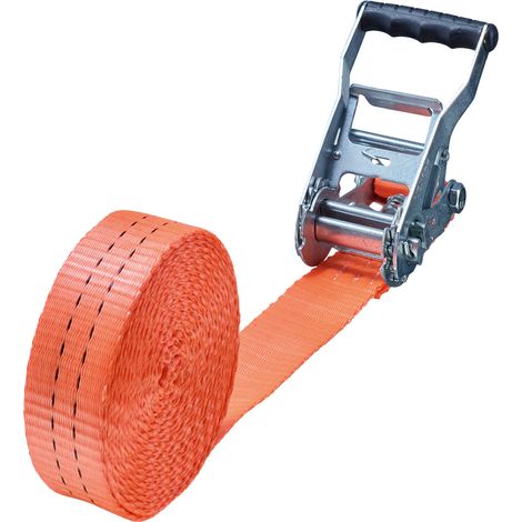 Gr .4 Meter RATSCHEN-ZURRGURT, 1-TEILIG orange CARGO LASHING BELT, 1 PART (1/2)
