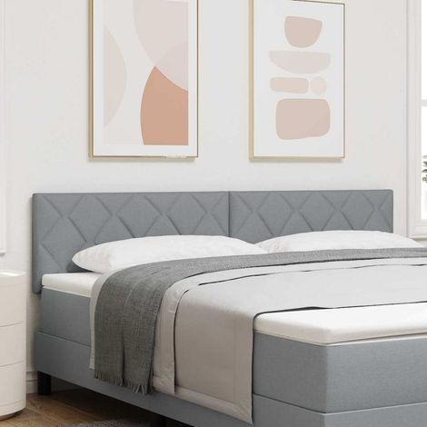 vidaXL Tête de lit Gris clair 180 cm tissu (1/5)