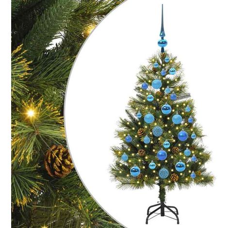 Sapin de Noël artificiel, branches et pommes décoratives flexibles, 120 cm (1/5)