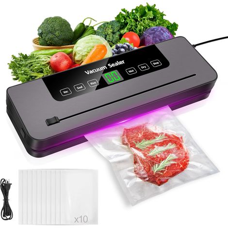 La machine de scellage sous vide, 6 modes de machine de scellage sous vide multifonctionnelle pour aliments, avec 10 sacs sous vide, peut garder la viande, les légumes, les collations, les fruits et l (1/5)