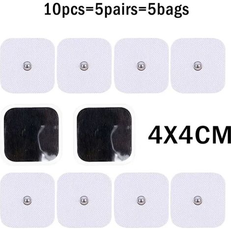 10 reusable 3.5 mm gel electrodes for electric massage devices (acupuncture, EMS nerve and muscle stimulation) 05902-AquaForge