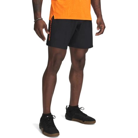 Pantaloncini da allenamento Under Armour 1383356-006 con logo in tessuto (1/2)