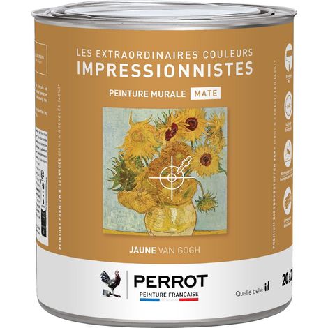 PEINTURE MURALE MATE JAUNE VAN GOGH 2L  - PERROT (1/3)