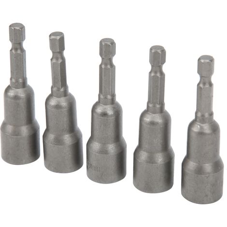Jeu de 5 embouts douille à six pans 13mm pour clé à choc pneumatique, tige hexagonale professionnelle (1/5)