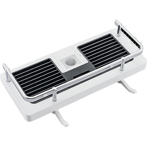 Organisateur de Douche Salle de Bains Étagère de Rangement - Porte Ajustable Pas de perçage Étagère pour Douche Accessoires Gel Du savon Shampooing Serviette (1/5)