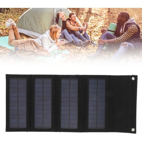 Faltbares Solarpanel in Tasche – Monokristallines Silizium, 40 W – 220 g, tragbar, Schwarz