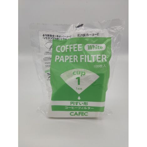 Cafec Filterbecher, traditionell weiß, 100 Stück, CC1-100W (1/4)