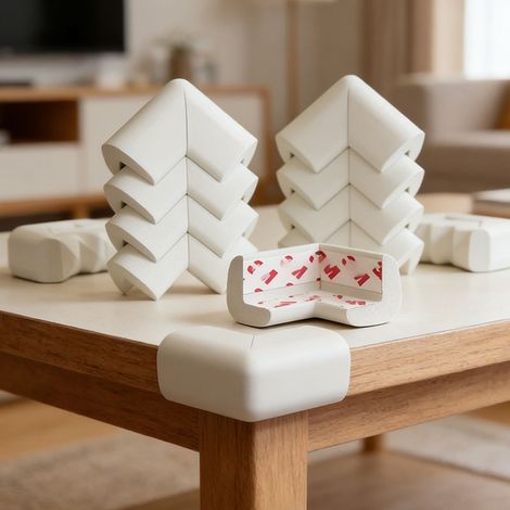 20 protections d'angle en mousse avec ruban adhésif pré-appliqué - Protège-bords de sécurité pour meubles, cheminées, tables, escaliers et armoires  Coussinets anti-collision pour murs, protège-bords  (1/5)