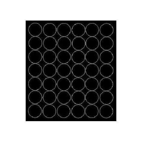 Pegatinas circulares de 3 cm, pegatinas circulares con puntos, 42 unidades, negro mate.
