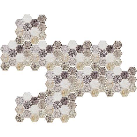 Lot de 10 autocollants muraux en PVC pour carrelage, décoration intérieure (1/5)