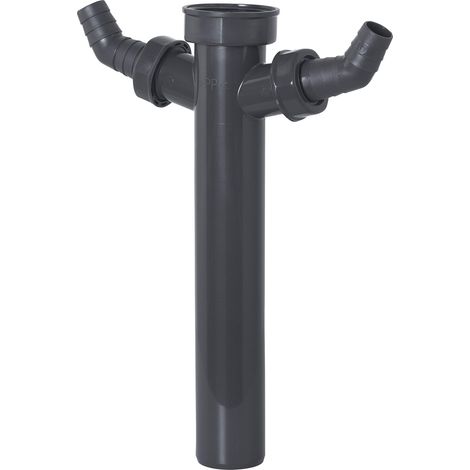 CORNAT T356204R - Tubo di regolazione, 1 1/2" x 40 mm (414), 2 connettori, installazione sanitari, riparazione ambientale, colore: Grigio (1/5)