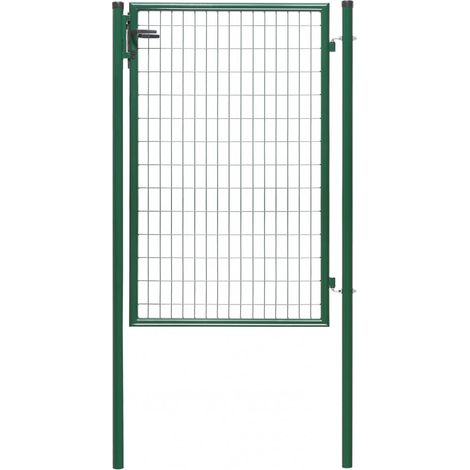FP – Portillon grillagé Eco 100 x 150 cm vert – Acier galvanisé – Réversible – Finition plastifiée pour durabilité