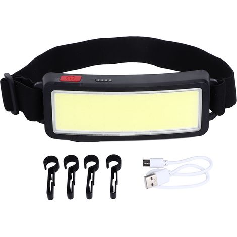 Wiederaufladbare LED-Stirnlampe per USB, wasserdicht (IP64), verstellbar für Angeln, Wandern und Arbeit (1/5)