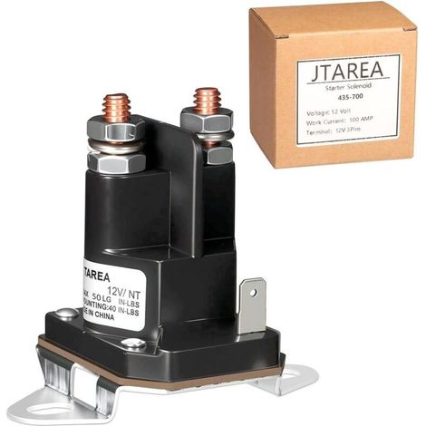 435-700 Relais de Démarreur Solenoide 12V Tracteur Tondeuse Solénoïde de Demarreur Starter Solenoid Relay pour 539101714 Trombetta 812-1221-211 854-1221-210 (1/5)