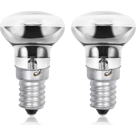 Ampoules de lampe à lave R50 E14 40W, petites ampoules de lampe à lave à réflecteur SES à vis Edison, blanc chaud 2800K R39 à intensité variable (lot de 2)Aec (1/5)