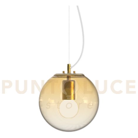 MAPA CLEAR LAMPADARIO SOSPESO IN VETRO AMBRA  SFUMATO D.20CM 1 LUCE ATTACCO E27