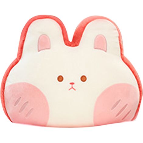 Coussin en peluche en forme d'animal, en flanelle douce, motif lapin rouge pastèque, 40 x 30 cm, idéal comme cadeau de Noël pour les enfants. (1/5)
