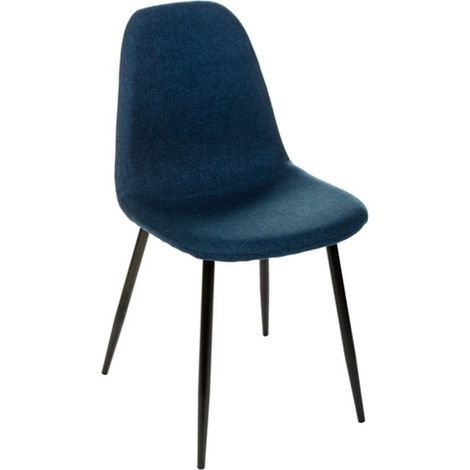 Atmosphera – Chaise scandinave Nokas – Structure en métal – Assise en contreplaqué – Hauteur d'assise 50 cm – Dimensions L. 86 x l. 45 x H. 51 cm