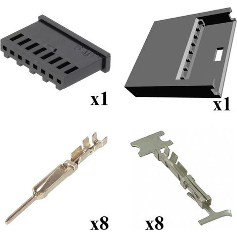 Kit Connettore Modu 2 Maschio Femmina 8 Vie