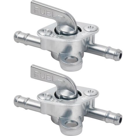 2 Pièces Carburant Robinet Interrupteur,Robinets de Carburant Universels 6 mm,Commutateur d'Essence Moto,Robinet de Carburant pour 50cc 70cc 90 cc 110cc 125cc 150cc Cyclomoteur Moto et Quad (1/5)
