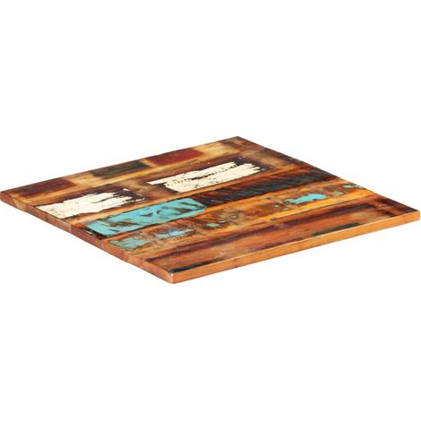 vidaXL Dessus de table carré 60x60 cm 25-27 mm Bois de récupération