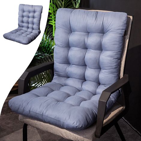 Coussin de Chaise Extérieur Floleo, Assise de Fauteuil de Jardin à Nouer, Lot de 2 Coussins Capitonnés pour Meubles de Terrasse en Rotin, 45x45x4,5x55 cm (1/3)