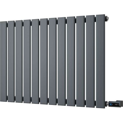 Typhoon - Anthracite Horizontal Electric Radiator H600mm x W816mm Single Panel 600w Thermostatic WIFI (1/3)
