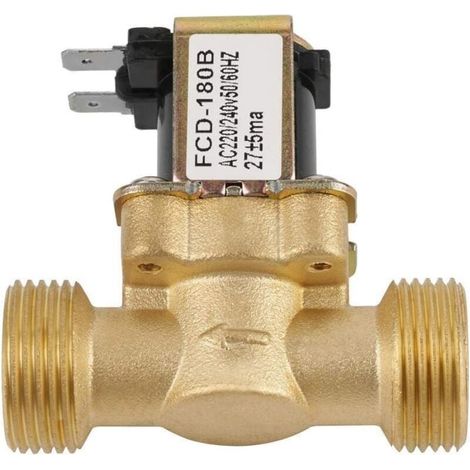 Electrovanne, Entrée d'Eau Bidirectionnelle G3 / 4 N/C Électrovanne Électronique Fermée Normale CA 220V 240V FCD-180B (1/4)