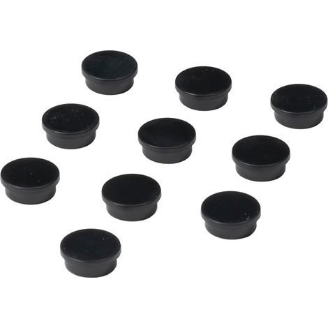 Imanes de pizarra 20 mm - Negro - 10 piezas