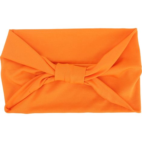Bandeau Torsadé Élégant pour Cheveux, Anti-Dérapant et Extensible, Accessoire Capillaire Femme (Orange) (1/5)