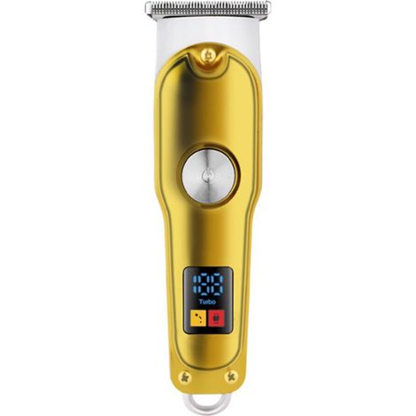 Tondeuse à cheveux dorée en métal, légère et électrique, coupe-cheveux précis pour usage domestique, batterie 500mAh (1/5)