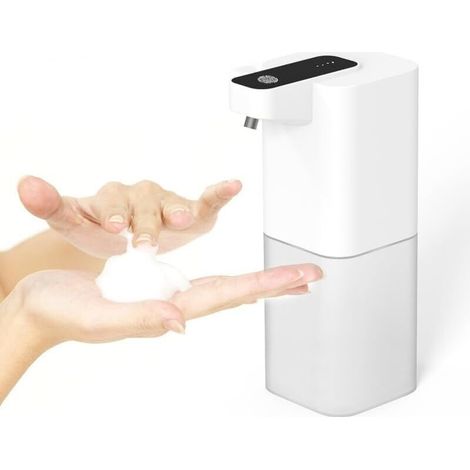 Distributeur automatique de savon mousse 400 ml, chargement USB, étanche IPX4, idéal pour la cuisine, la salle de bain, l'école ou l'hôtel. (1/5)