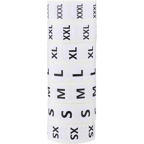 3500 étiquettes autocollantes rondes et pratiques pour vêtements-6X6cm-White (1/3)