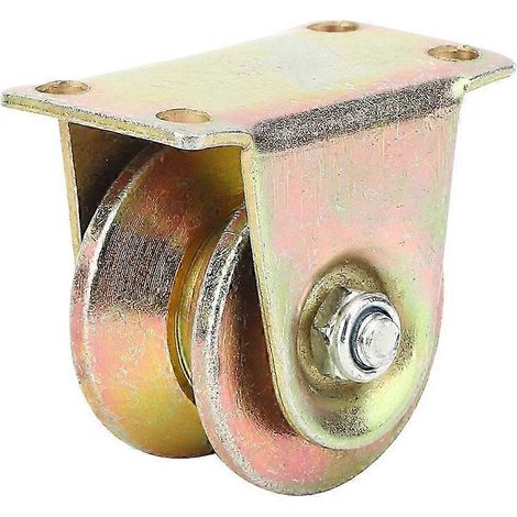 Poulie de guidage industrielle en acier 45, roue à gorge en V pour porte coulissante, galet rigide de rail, roulette de translation robuste. (1/3)
