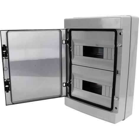 Wasserdichter Verteilerkasten IP65 mit 24 Modulen, elektrischer Verteilerkasten für Telekommunikation, Außenschutz, modulares 24-Wege-Gehäuse. (1/5)