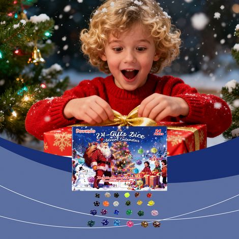 Christmas Advent Calendar Dice Blind Box - A Fun and Festive Gift Box with 24 Pieces -- BIEMMEDUE (1/5)