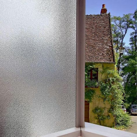 (44,5 cm x 400 cm) Film anti-espion pour vitres, film dépoli pour verre, film électrostatique décoratif pour bureau, maison, salle de bain, chambre, cuisine (1/5)