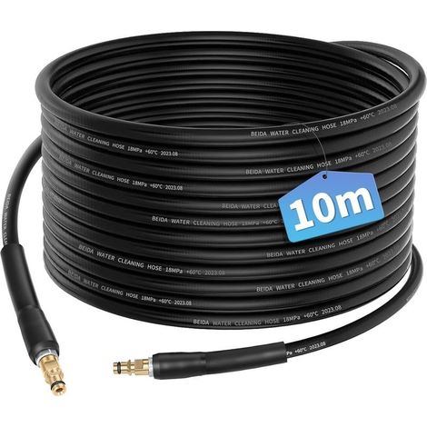 Tuyau d'extension haute pression 10m pour nettoyeur Karcher K2 K3 K4 K5 K6 K7 – Connecteur rapide – Résistance à 2610 PSI (1/5)
