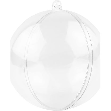 20 Pièces Boules de Noël Transparentes 8cm, Boules de Noël en Plastique à Remplir, DIY Decoration pour Sapins de Noël8CM (20 Pièces) (1/5)