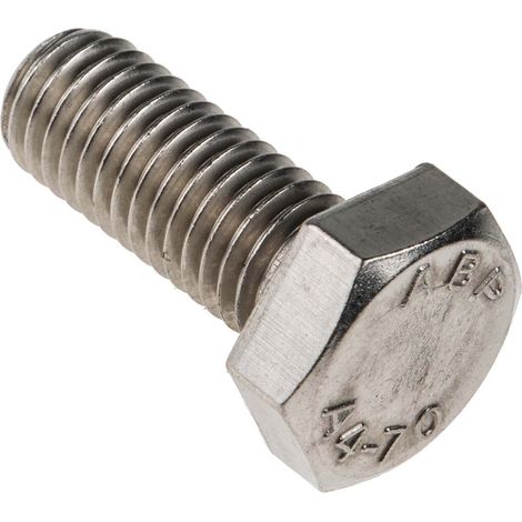 Vis à tête hexagonale, Acier Inoxydable A4 316 Brut, M10 x 25mm ( Prix pour Sachet de 25 )
