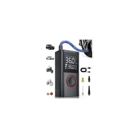 Gonfleur pneus voiture sans fil, compresseur à air portatif 150 psi avec arrêt automatique & lumière led, Pompe à vélo électrique pour voiture, moto, vélo, ballon