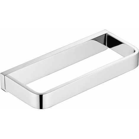 Towel Ring Holder Solid Brass Polished Chrome Finish Bathroom Square Accessories Wall Mounted (1/5)