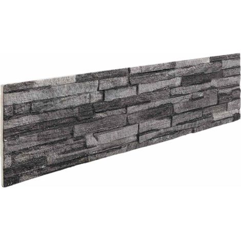 Wandpaneele 10 pcs Anthrazit 100 x 25 cm EPS-Schaum