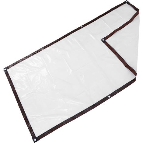 Bâche de Jardin Imperméable Transparente Pe avec Œillets pour Extérieur Légère et Portable, Haute Transparence, Adaptée aux Enclos de Poules et Lapins (1/5)